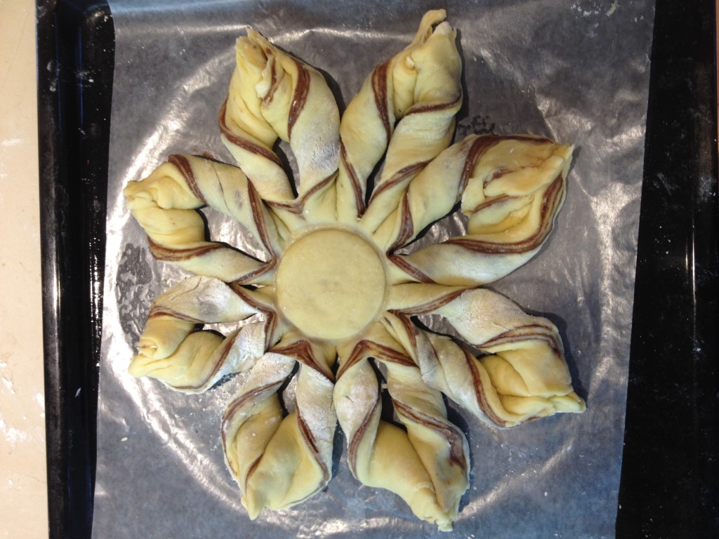 Nutella Star cake before being baked