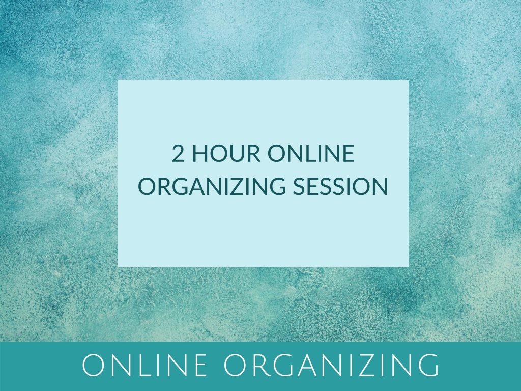 2 hour online organizing session