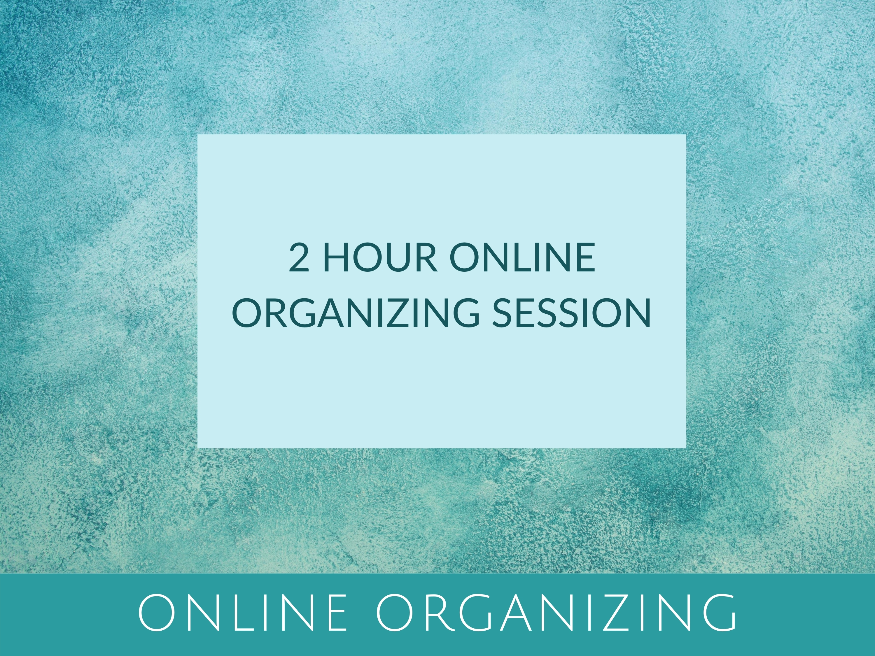 2 hour online organizing session