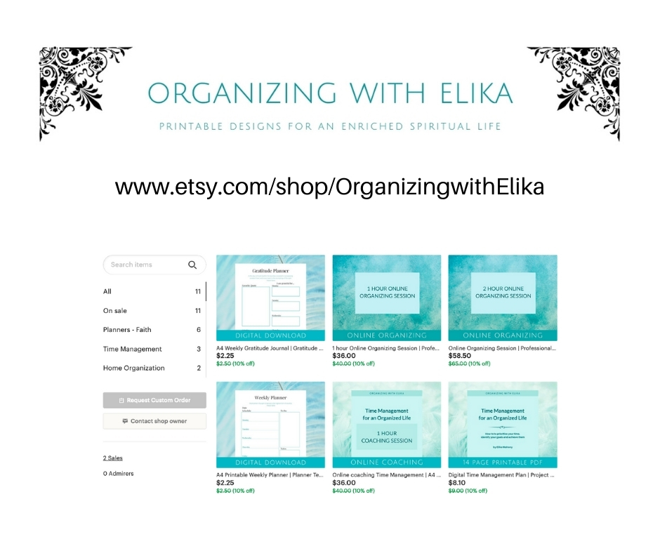 Organizing with Elika – New Shop