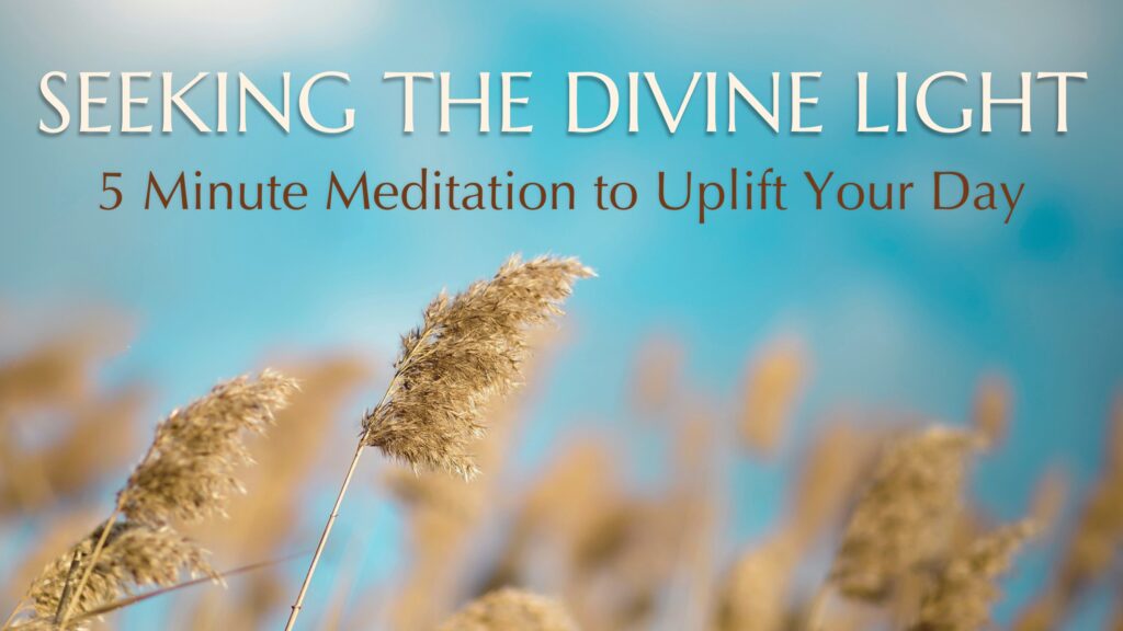 Seeking the Divine Light - 5 minute meditation to uplift your day