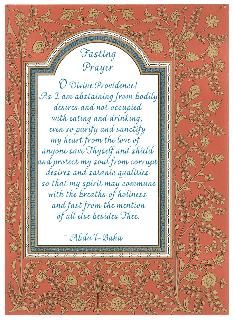 Art print for Fasting prayer